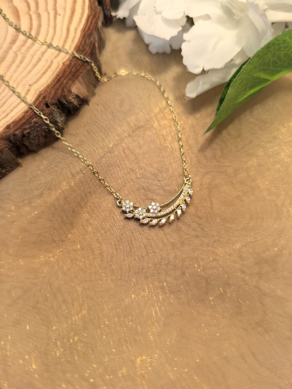 Fiorenza Crystal Garland Necklace