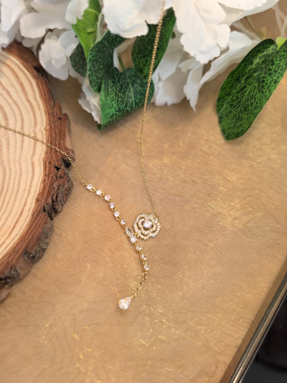 Rosalia Bloom Lariat Necklace
